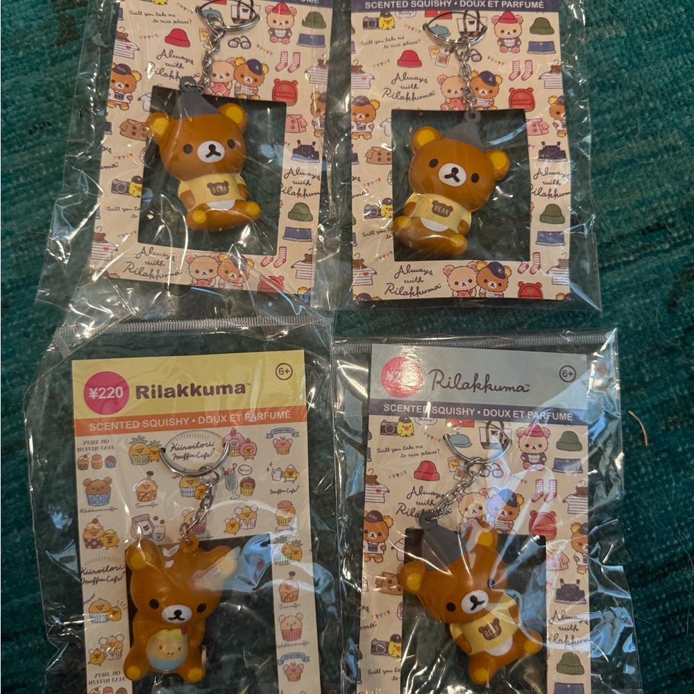 Rilakkuma -Brown Scented Squishy Keychain Set